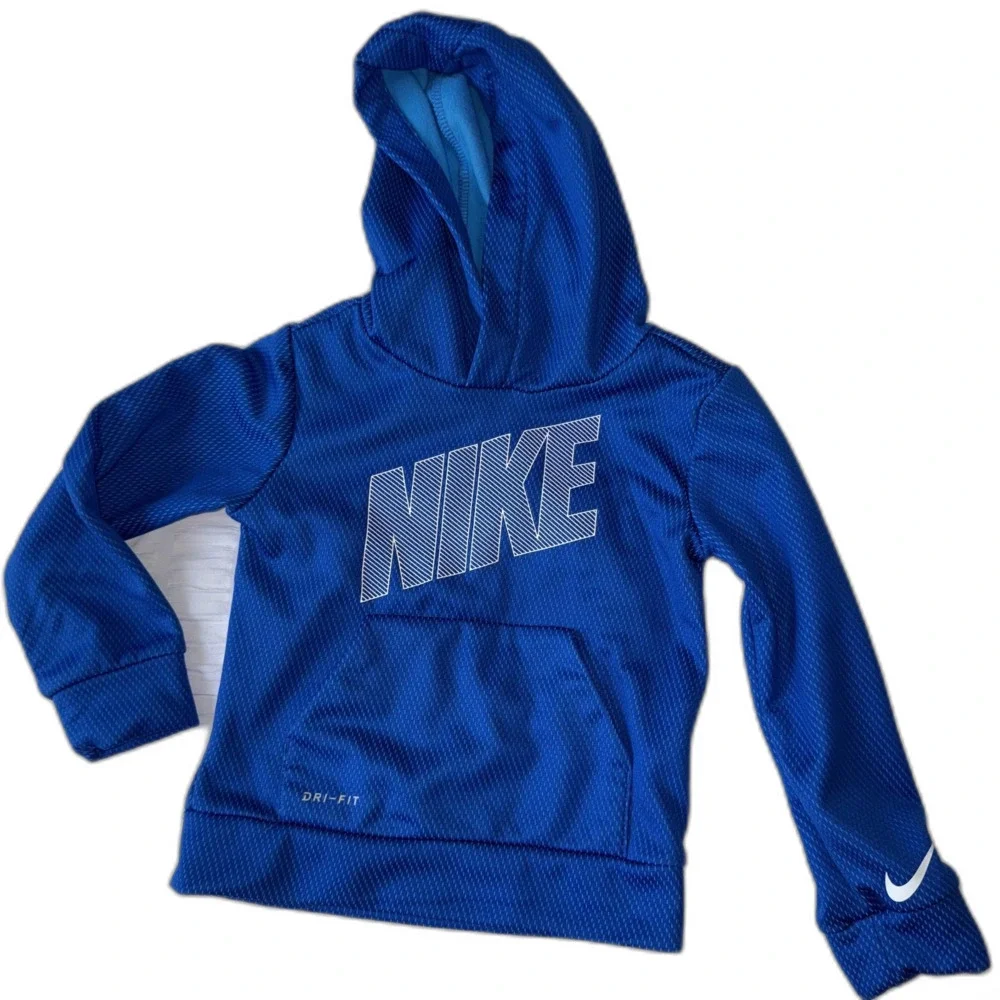 Nike Dri Fit Pullover Hoodie Toddler Boy 3T Blue NEW !